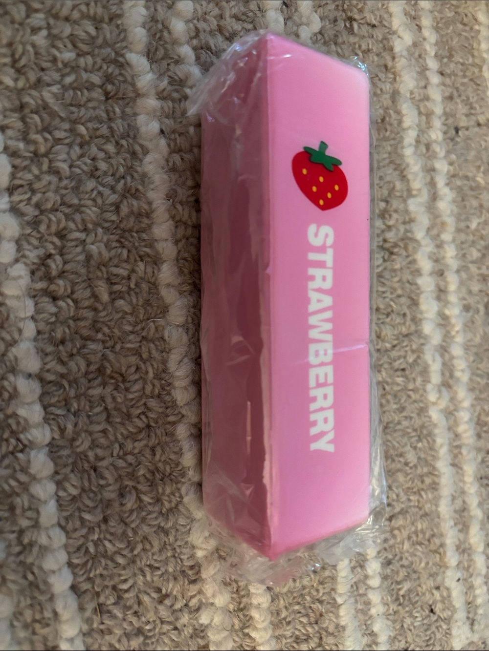 Pink Strawberry Scented Butter Shaped Squishy toy
